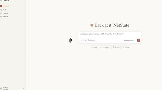 NetSuite Servicio de Conector de IA