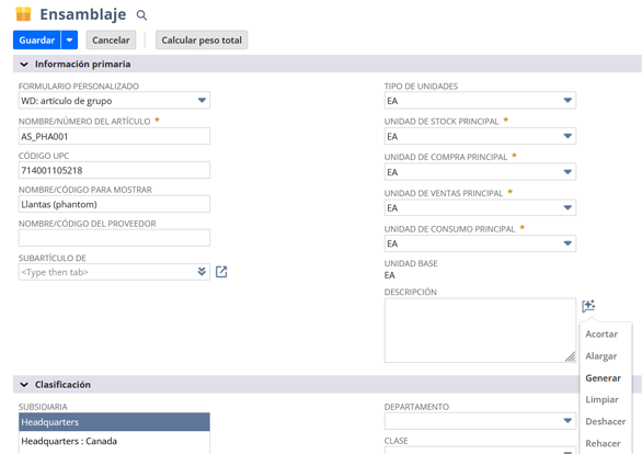 NetSuite Text Enhance Dashboard | Contenido Contextual y Personalizado con IA