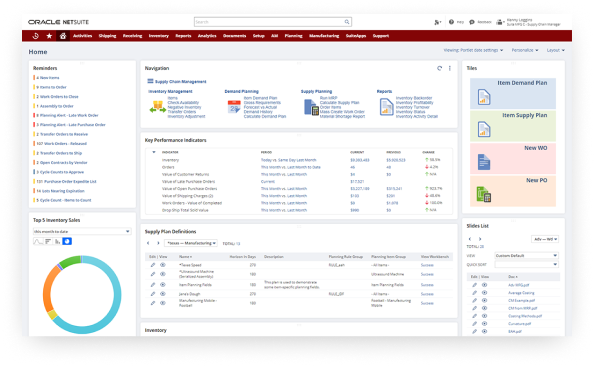 NetSuite Supply Chain Management screenshot