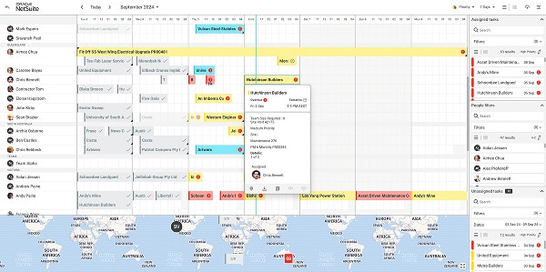 NetSuite Field Service Management Dashboard