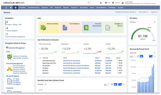 NetSuite SuiteSuccess Dashboard